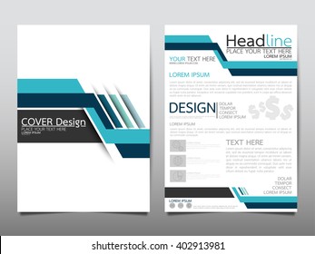 Blue technology annual report brochure flyer design template vector, Leaflet cover presentation abstract flat background, layout in A4 size