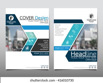 Blue technology annual report brochure flyer design template vector, Leaflet cover presentation abstract geometric background, layout in A4 size