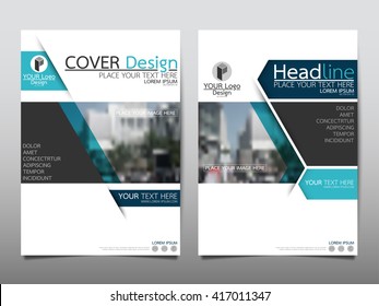 Blue technology annual report brochure flyer design template vector, Leaflet cover presentation abstract geometric background, layout in A4 size