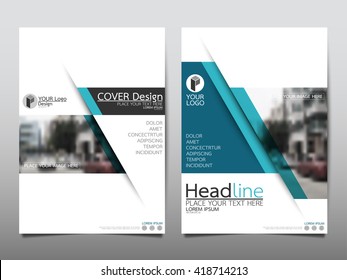 Blue technology annual report brochure flyer design template vector, Leaflet cover presentation abstract geometric background, layout in A4 size