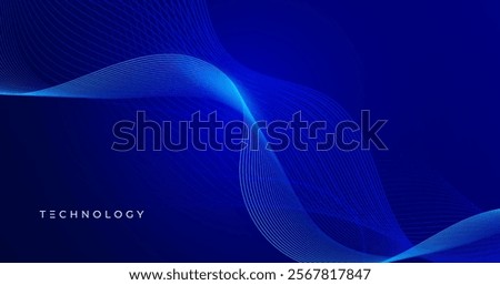 Blue technology background. Abstract .Colorful . Bright blue gradation. Pattern technology. Wave abstarct . Modern background. Vector illustration