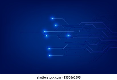 blue technology background with circuit diagram. vector illustration eps10