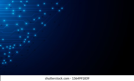 blue technology background with circuit diagram. vector illustration eps10