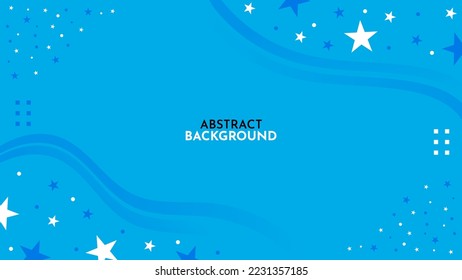 Hintergrund der blauen Technologie, Geometrisches und sternendekoriertes Style-Konzept. Geeignet für Vektorgrafik-Design.