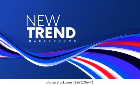 Blue Technology Background with Minimal and Clean design background. Speedy lines with flowing and waving Beautifully. Business corporate presentation Background Template Design. 