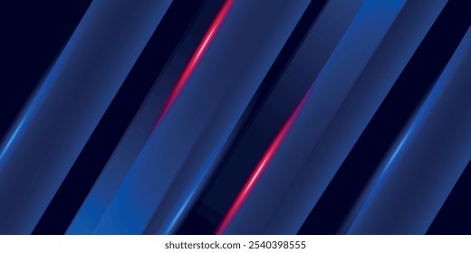 Blue technology background with motion neon light effect.Vector illustration.