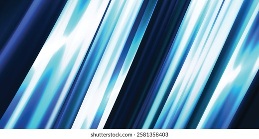 Blue technology background with motion neon light effect