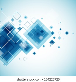 Blue technology background. Vector