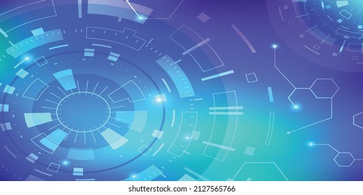 Blue technology background vector design