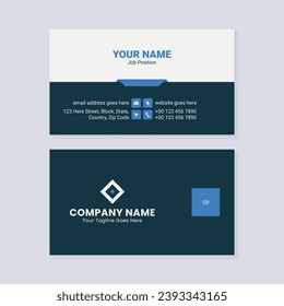 Blue Technology Business Card Template, Tech Visiting Card Design	
