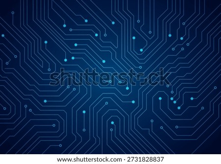 Blue Technology Circuit Board Pattern Digital Network Background Illustration