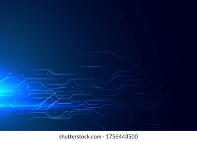 blue technology circuit diagram glowing lines background