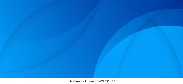 blue technology curve background. Vector long banner for social media posts, presentations