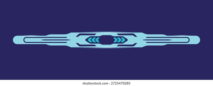 Blue technology futuristische teiler border element vektor eps 10