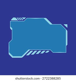 Blaue Technologie futuristisches Rahmenelement Design eps 10
