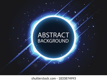 Blue technology glitter sparkles rays lights bokeh Festive Elegant abstract background.Eps10 vector.
