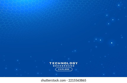 blue technology hexagonal background design vector illustration