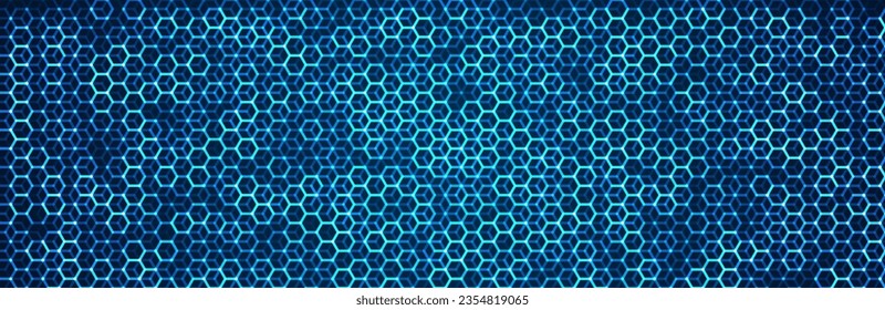 Blue technology hexagonal vector background