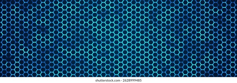 Blue technology hexagonal vector background