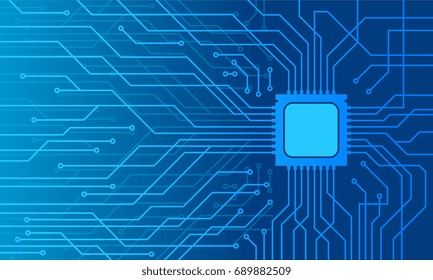Blue technology Motherboard wallpaper vector illustration