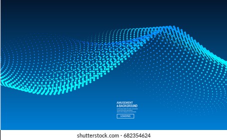 Blue technology particle background