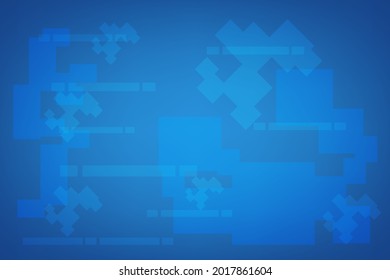 Blue technology with square object merg to be an abstract background. Empty data structure with copy space for design and create idea for presentation.