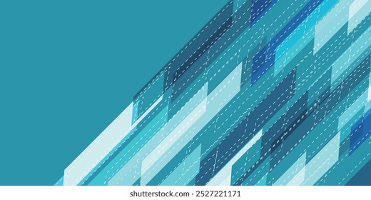 fundo quadrado padrão de tecnologia azul