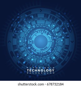 Blue Technology Vector Abstract Background