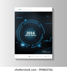 Blue technology Vector annual report Leaflet Brochure Flyer template design, book cover layout design, Abstract purple presentation templates