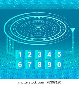 Blue Technology Wallpaper. Jpeg Version Also Available In Gallery.