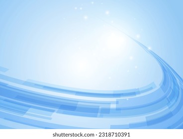 fondo de imagen de onda de tecnología azul