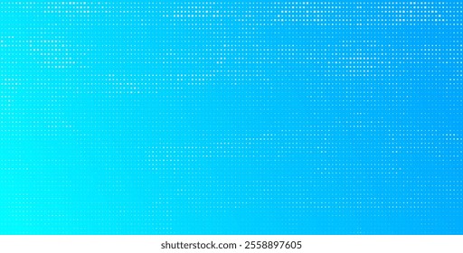 Blue techology and finance background. Abstract pixel pattern. Minimal halftone gradient.