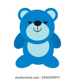 Blue Teddy Bear Toy Icon