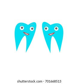 Blue teeth.