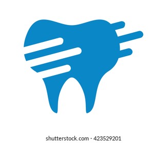 blue teeth tooth dent dental dentist image vector icon