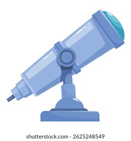 Blue telescope standing on a tripod, embodying the spirit of exploration and the pursuit of knowledge