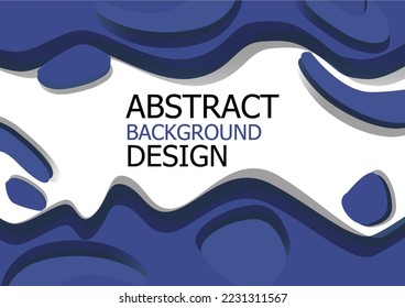 blue template banner with gradient color. Design with liquid shape. abstract background vector with fluid shape