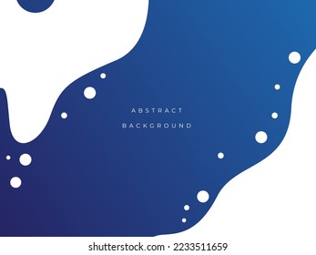 Blue template banner with gradient color. Design with liquid shape.