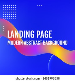 Blue Template for the design of a website landing page or background. Blue Minimal covers design.