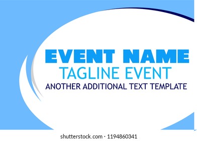 Blue Template event banner, cue sheet or backdrop 

