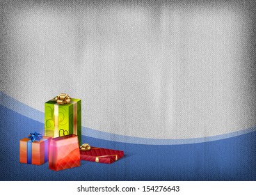 blue template with four gifts