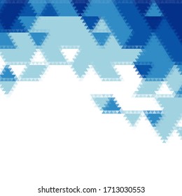 blaue Vorlage für die Präsentation, Layout für die Werbung, Banner. Polygonaler Stil. Grafiken der Vektorillustration.Abstrakter Hintergrund.