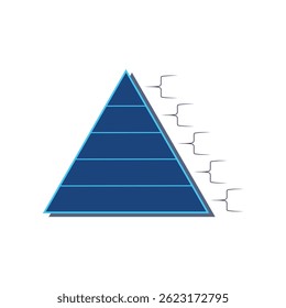 Blue template showing pyramid strategy diagram layout