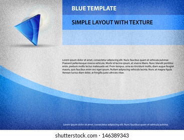 blue template with simple symbol