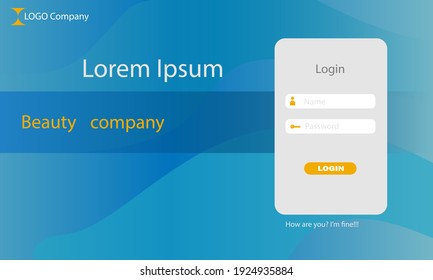 Blue template for a website. Vector illustration concepts for website and mobile website design and development, business applications, marketing, social media applications, time management