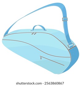 Blue Tennis bag on white backgroun