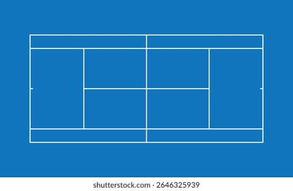Blue tennis court field sport background design