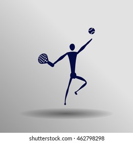 blue Tennis icon button logo symbol concept high quality on the gray background