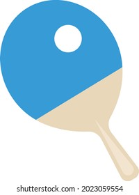 Raqueta azul de tenis, ilustración, vector sobre fondo blanco.