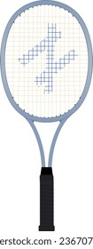 Blue  tennis racket. vector illustration 